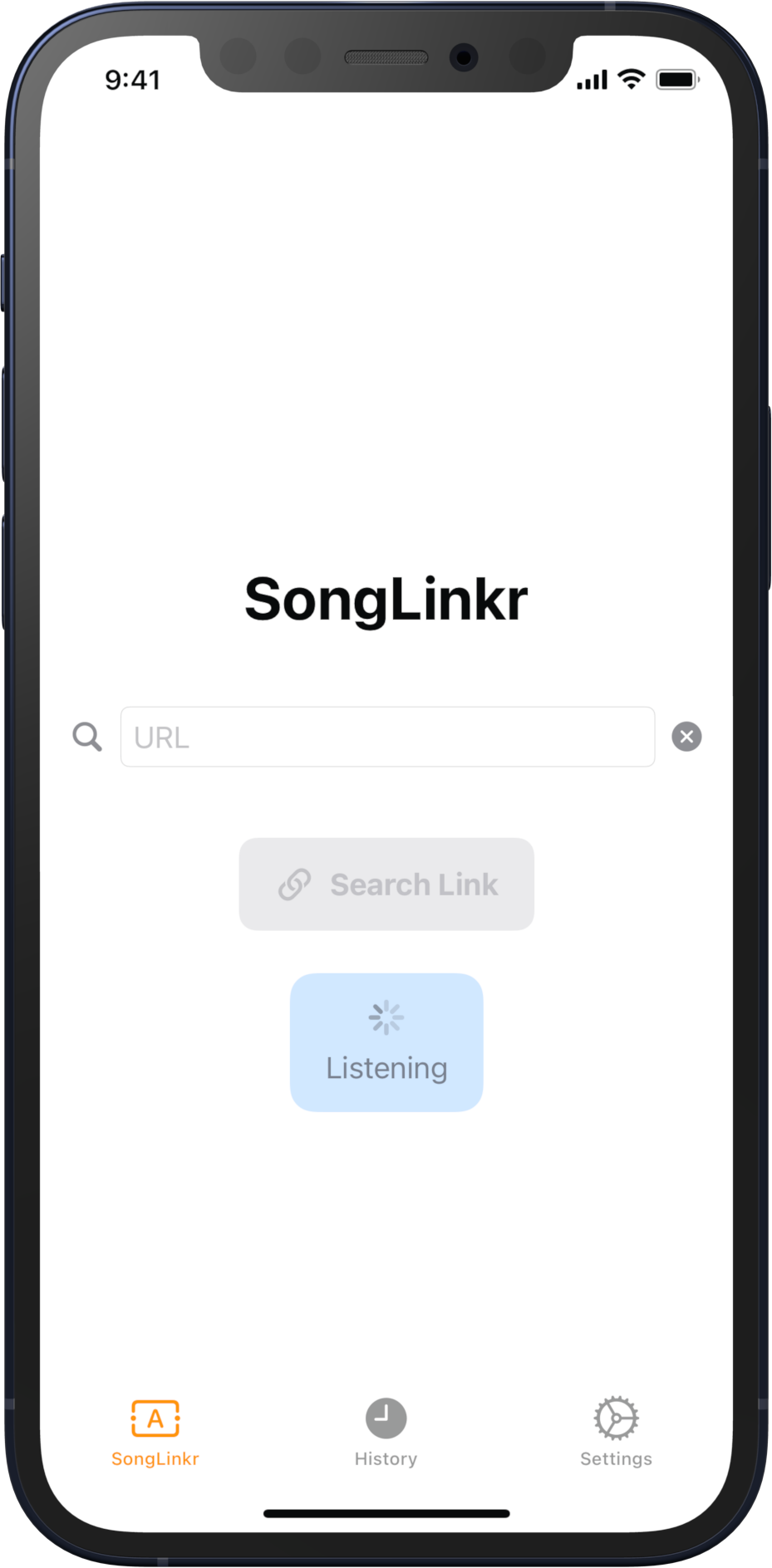 SongLinkr showing a Shazam match